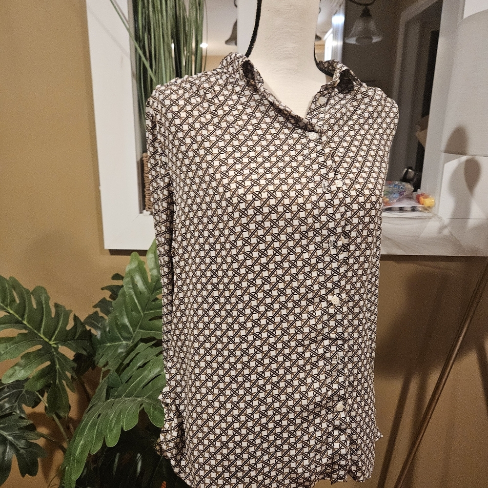 H & M Geo Pattern Blouse 12